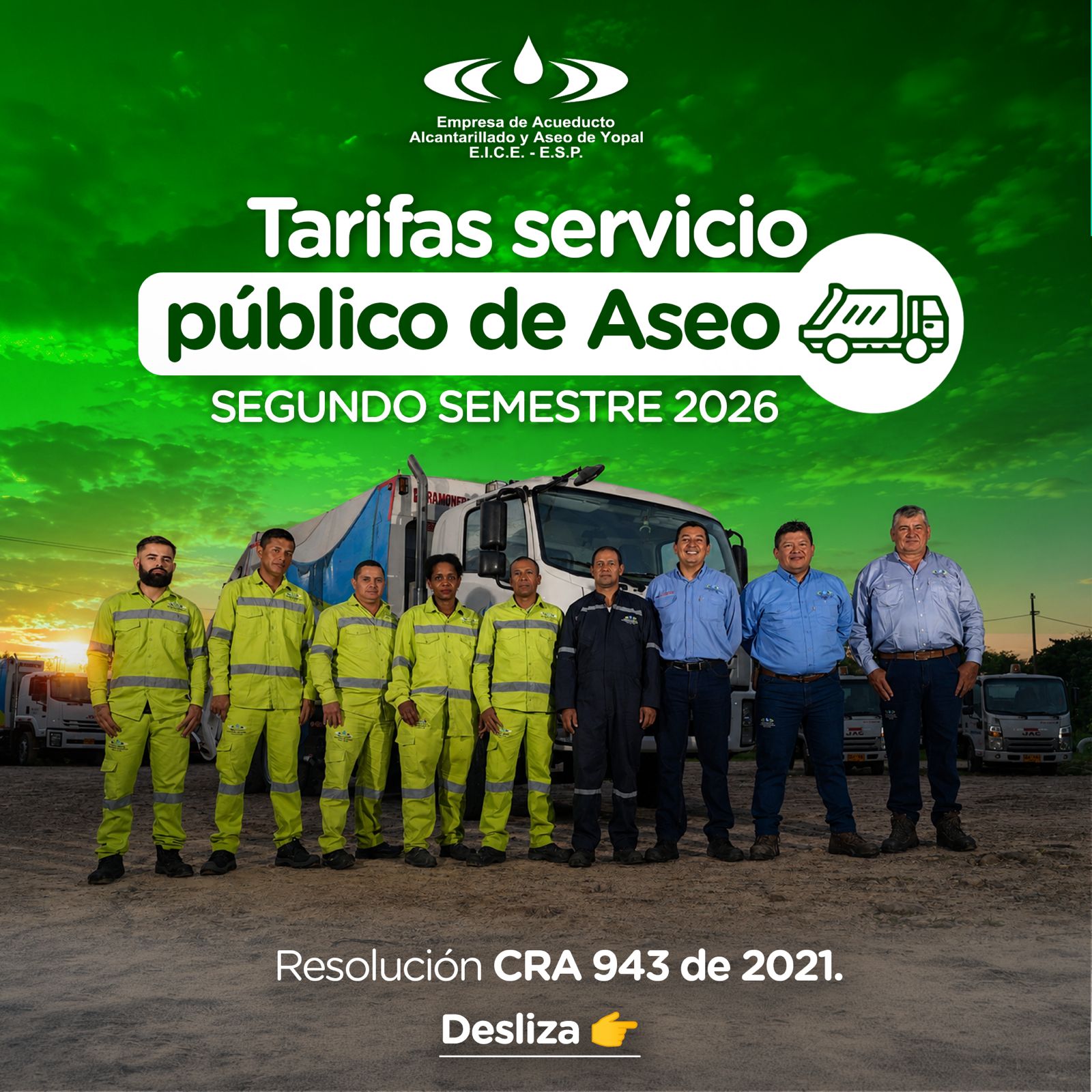Actualización Tarifa Aseo Semestre 2026-2