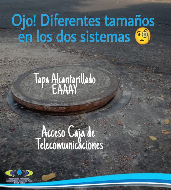 TAPAS DE LAS CAJAS DE TELECOMUNICACIONES NO SON RESPONSABILIDAD DE LA EAAAY 